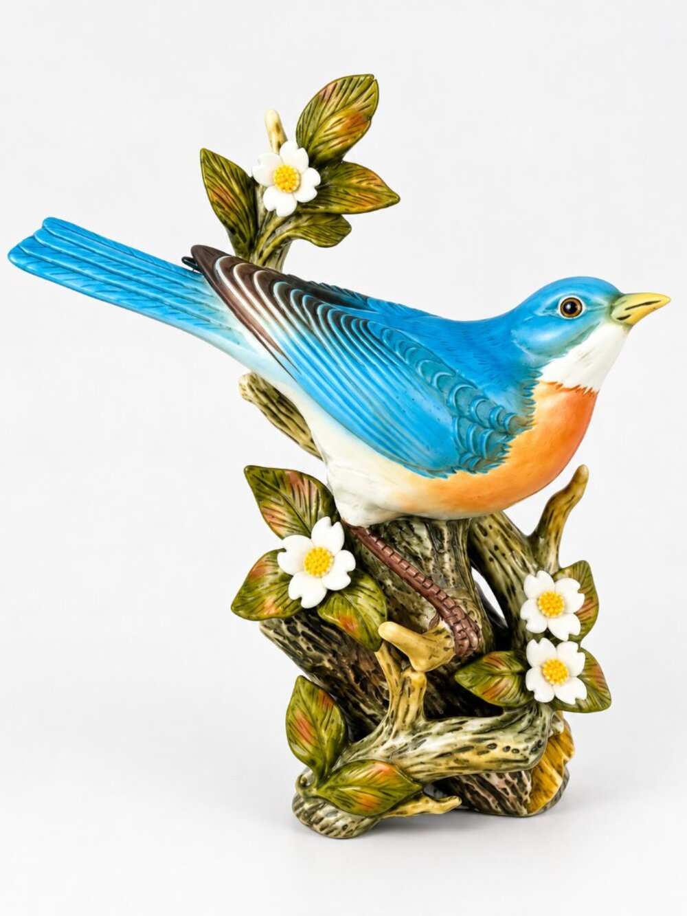 Vintage HOMCO 1984 Masterpiece Porcelain Eastern Bluebird Figurine